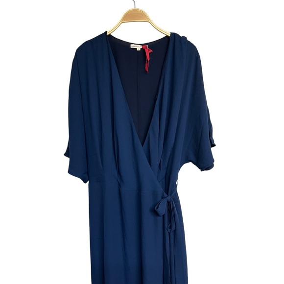New Standards & Practices Short Sleeve Wrap Maxi Dress - Picture 4 of 7